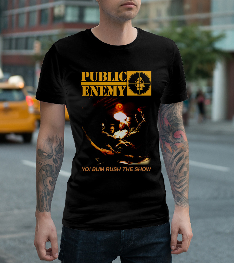 Public Enemy Yo Bum Rush The Show Classic Rap Album Cover T-Shirt
