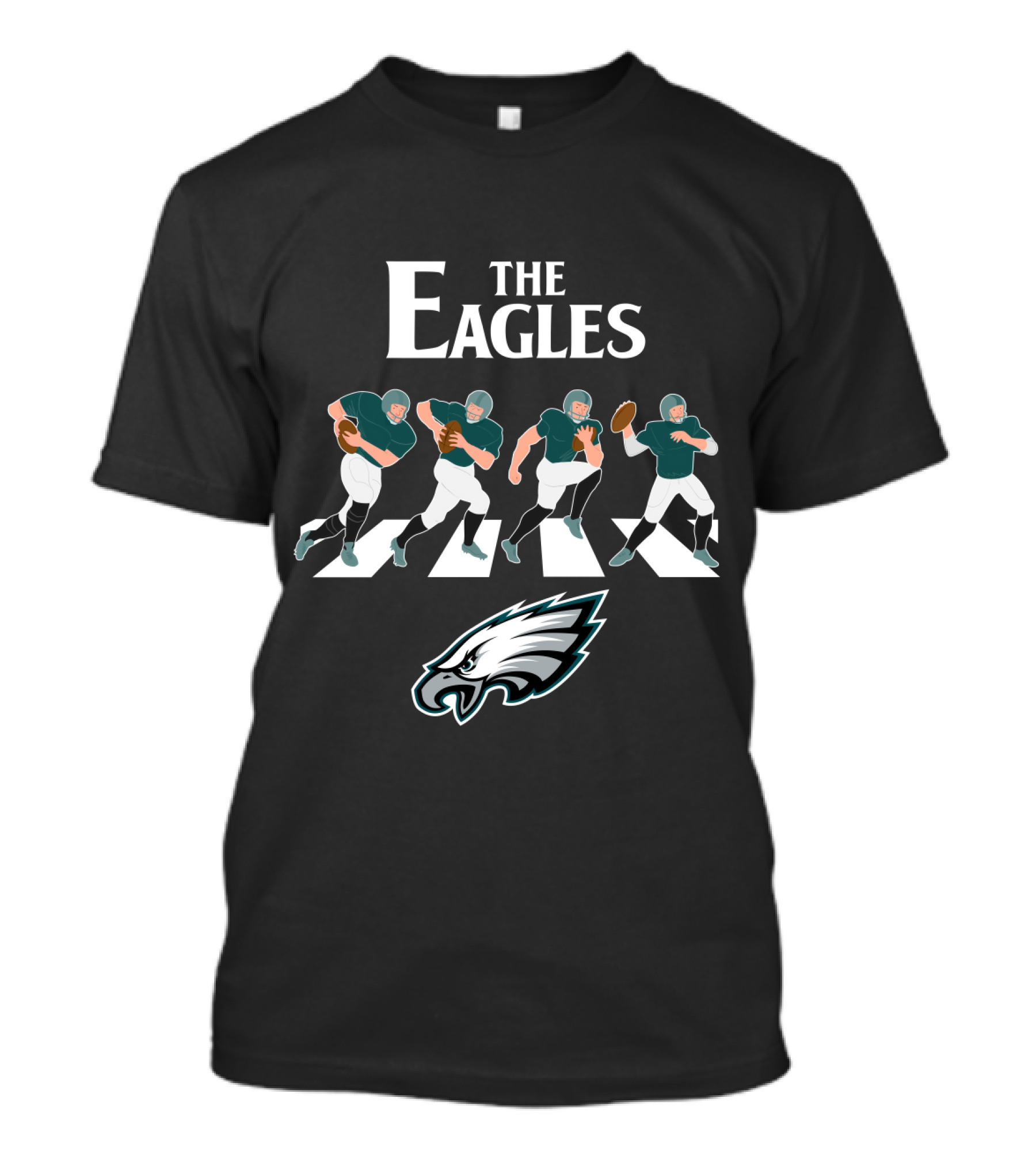 Philadelphia Eagles Football Players Abbey Road Parody With Team T-Shirt