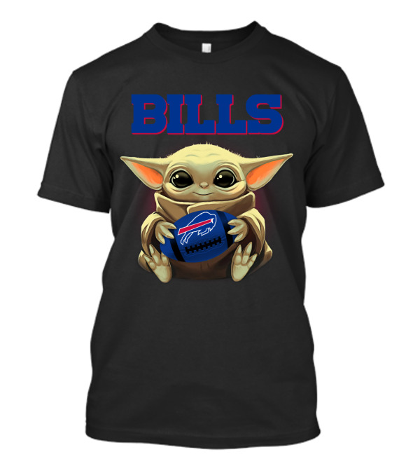 Bills Baby Yoda Football Buffalo Bills T-Shirt