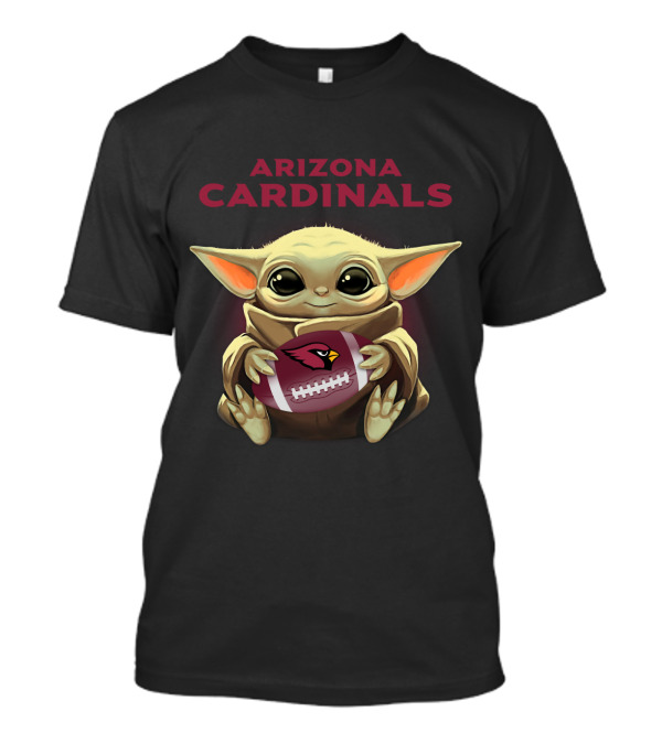 Arizona Cardinals Baby Yoda Football Holder T-Shirt