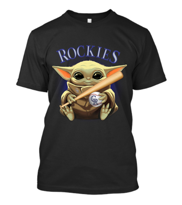 Rockies Baseball Alien Creature Holding Bat And Ball T-Shirt