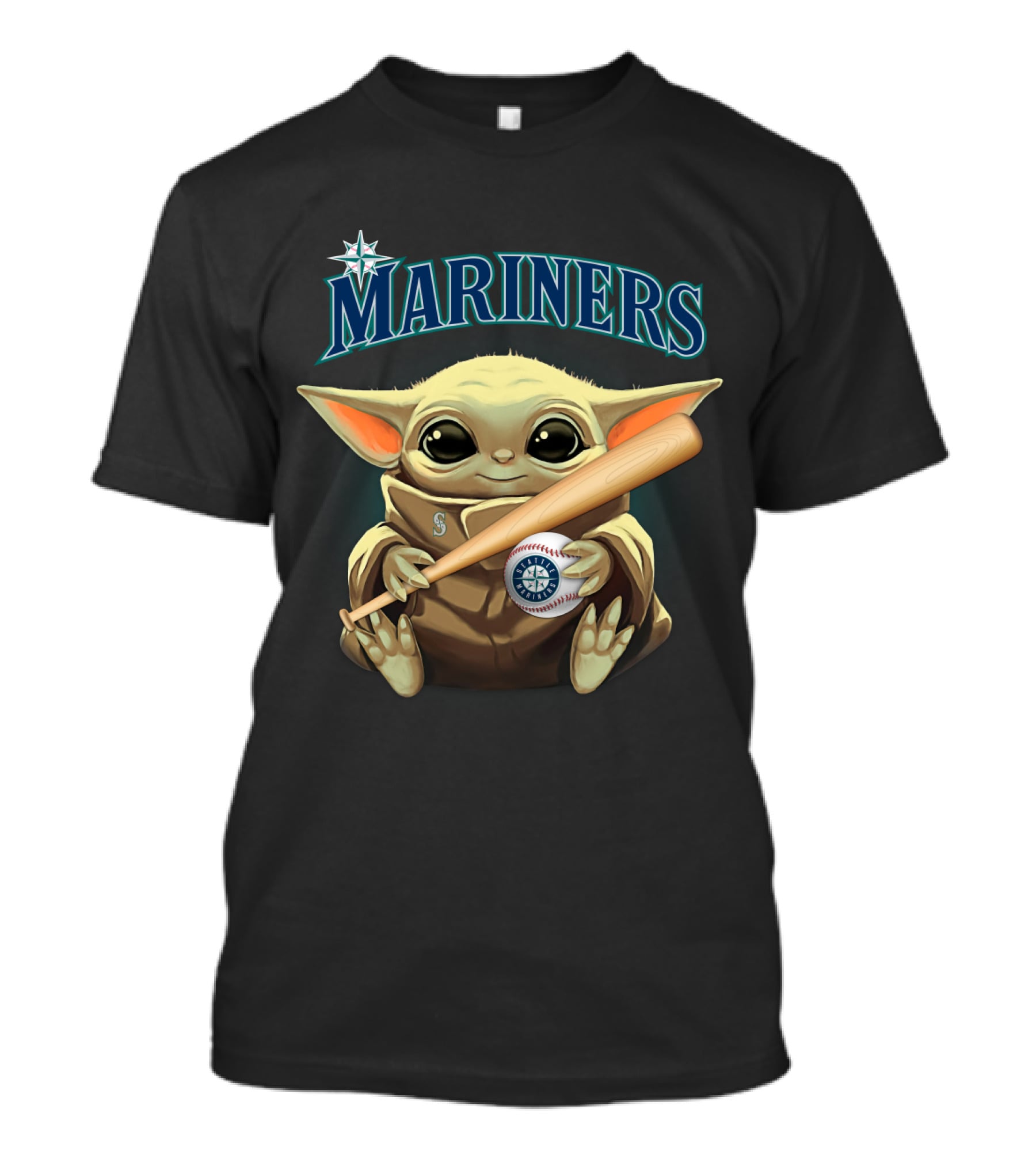 Seattle Mariners Grogu Baseball Crossover T-Shirt