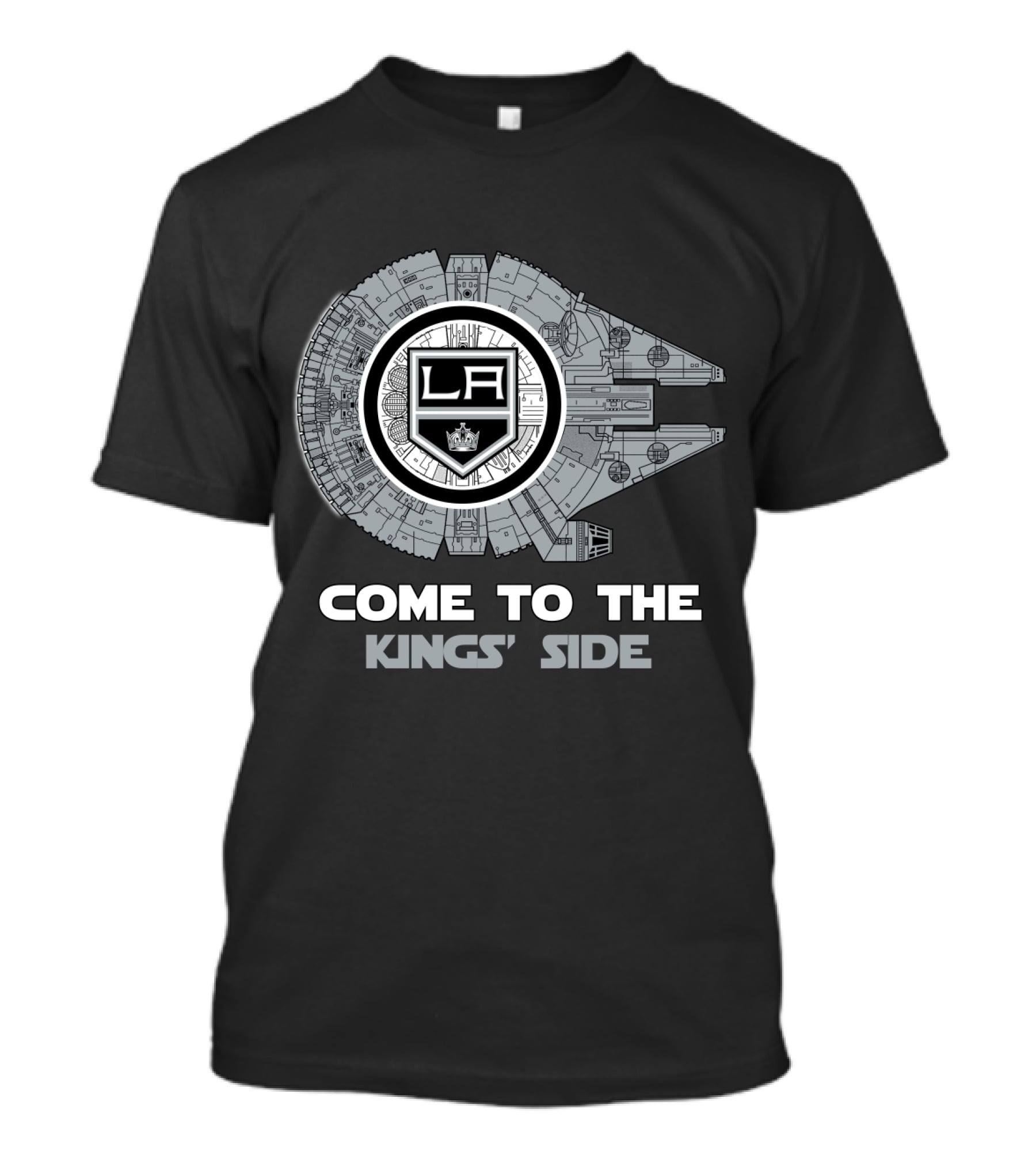 Los Angeles Kings Come To The Kings' Side Millennium Falcon T-Shirt
