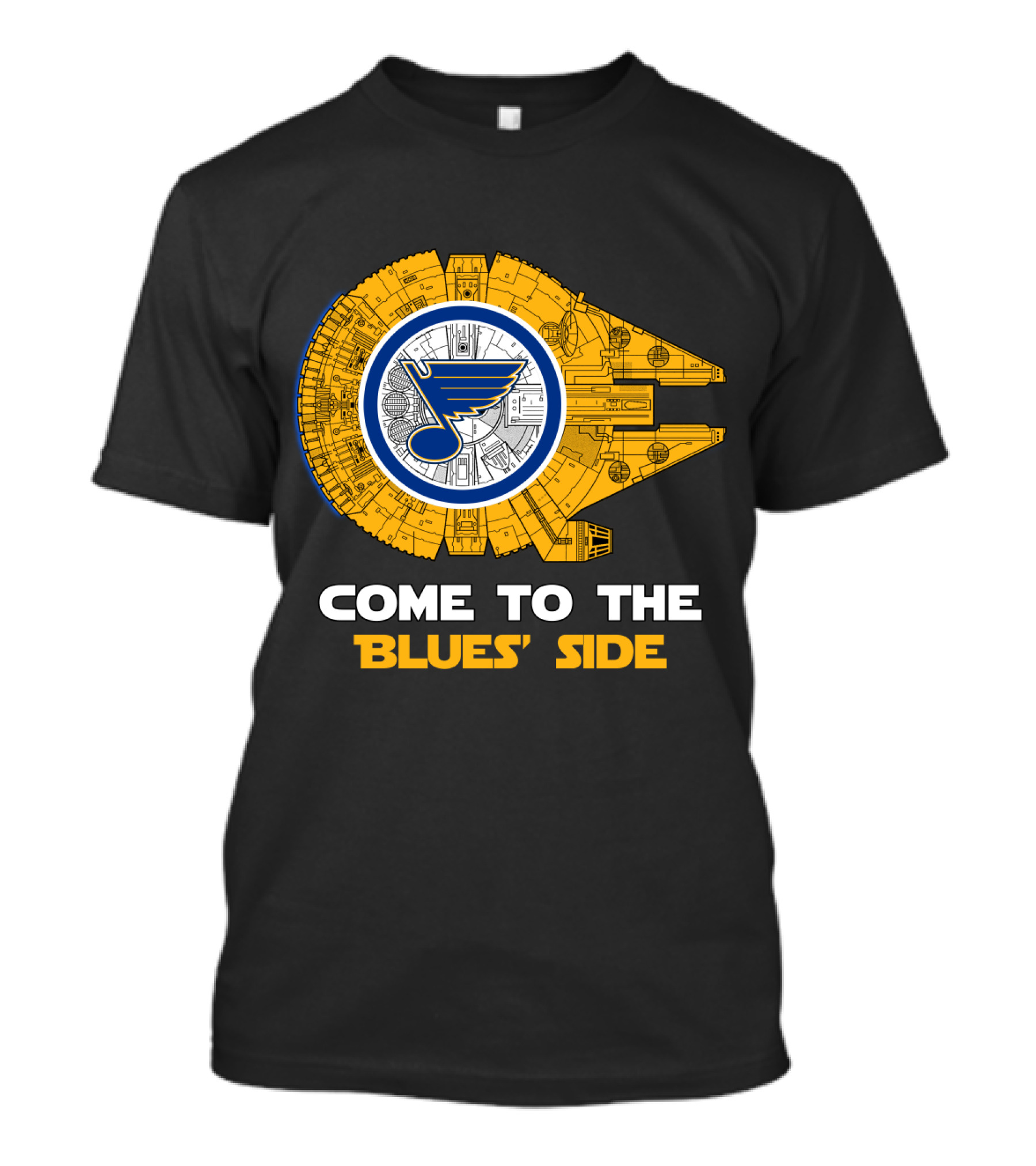 Come To The Blues' Side St. Louis Blues Millennium Falcon T-Shirt