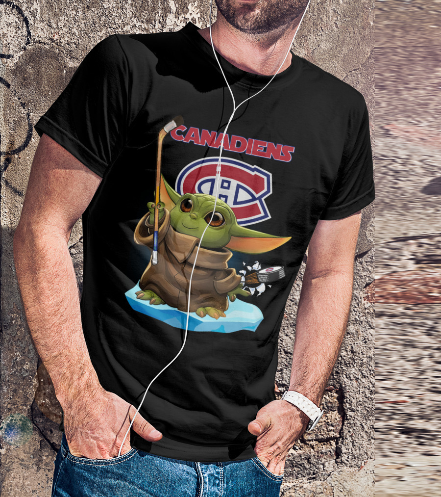 Montreal Canadiens Baby Yoda NHL Hockey T-Shirt