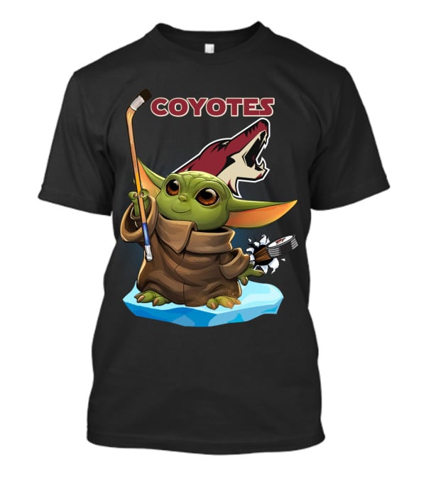 Coyotes Baby Yoda Hockey Nhl Icon Collaboration T-Shirt