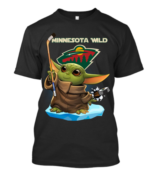 Minnesota Wild Baby Yoda Hockey NHL T-Shirt