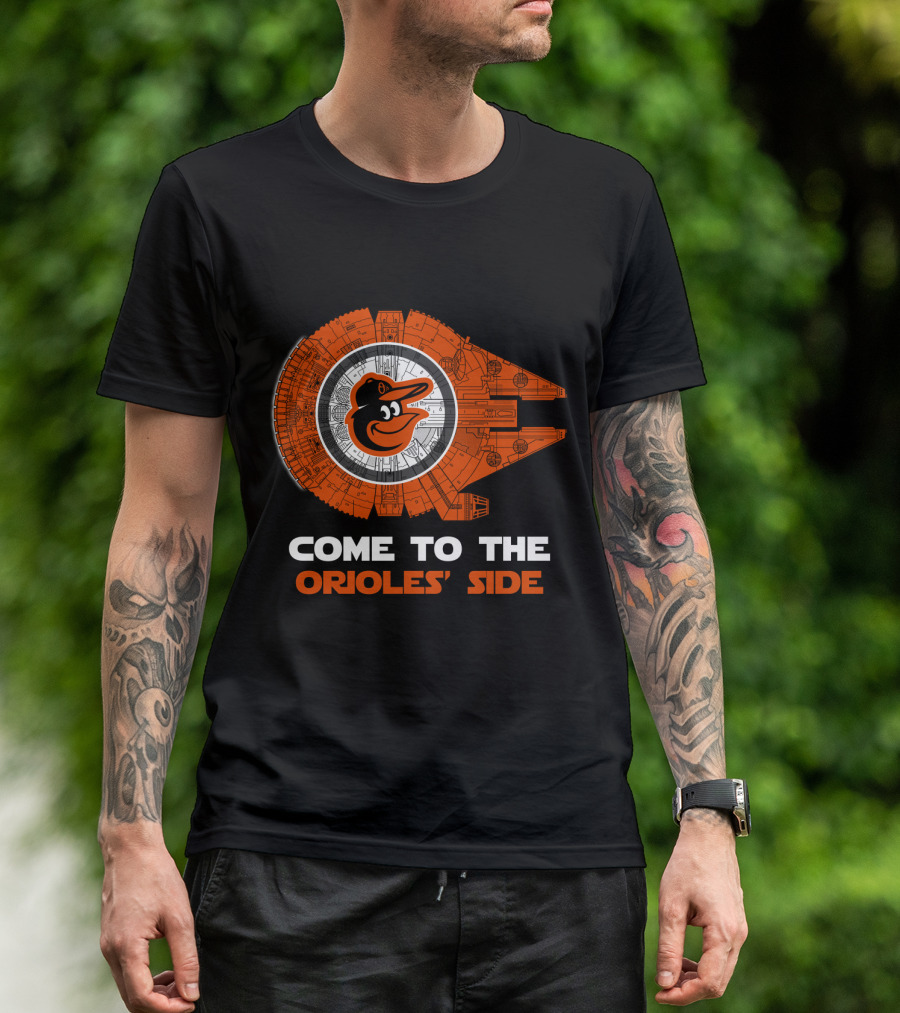 Come To The Orioles' Side Baltimore Orioles Millennium Falcon MLB T-Shirt
