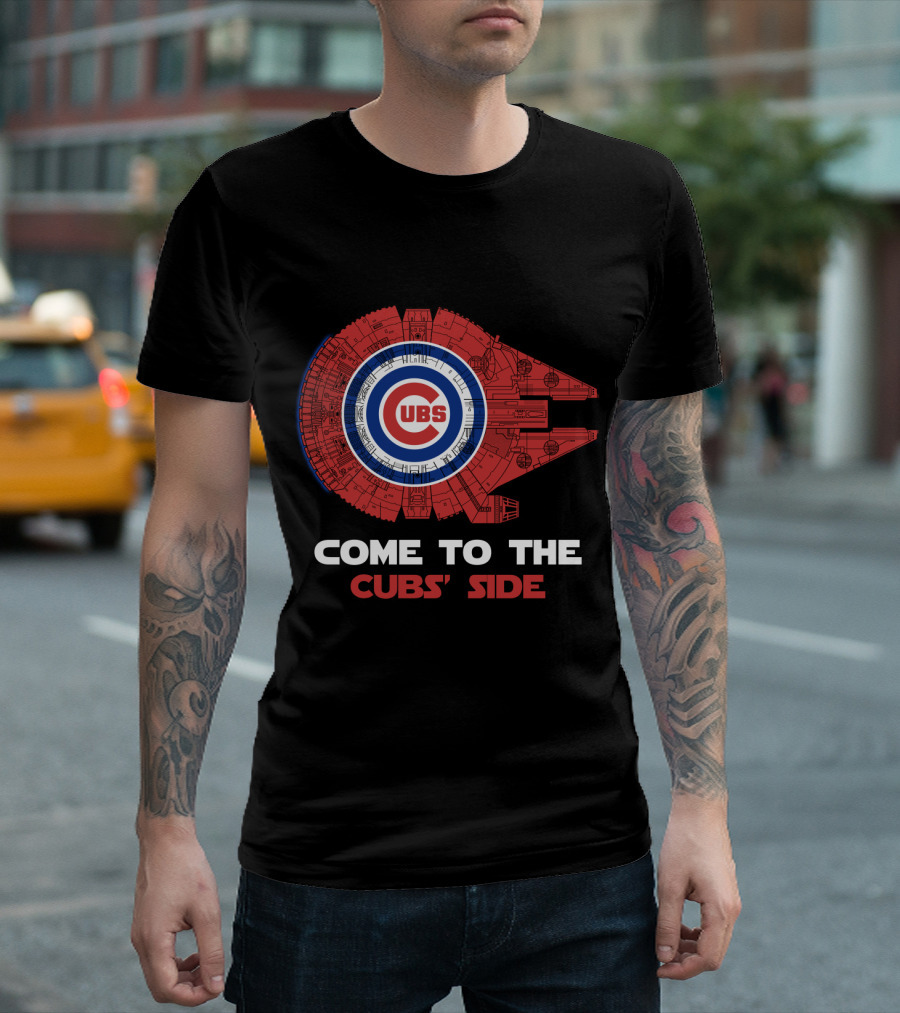 Come To The Cubs' Side Chicago Cubs Millennium Falcon MLB T-Shirt