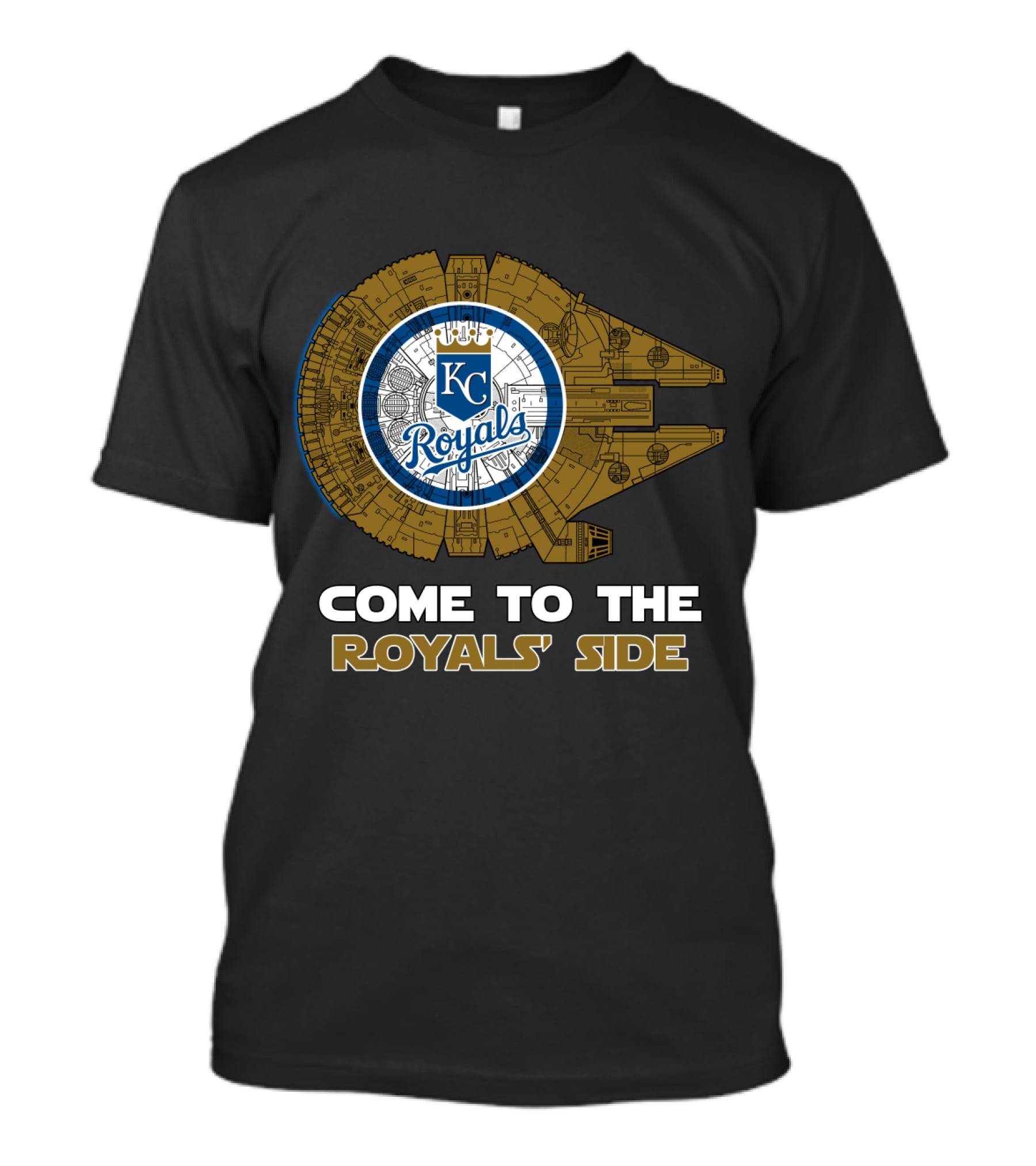 Kansas City Royals Millennium Falcon Come To The Royals' Side MLB T-Shirt