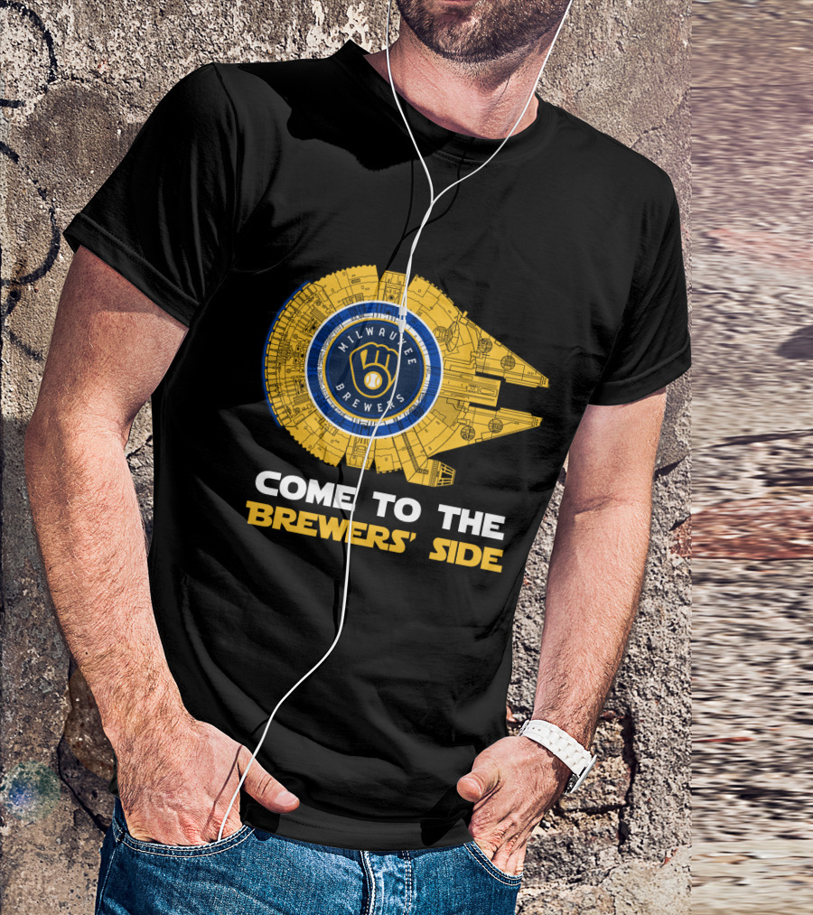 Milwaukee Brewers Come To The Brewers' Side Millennium Falcon MLB T-Shirt