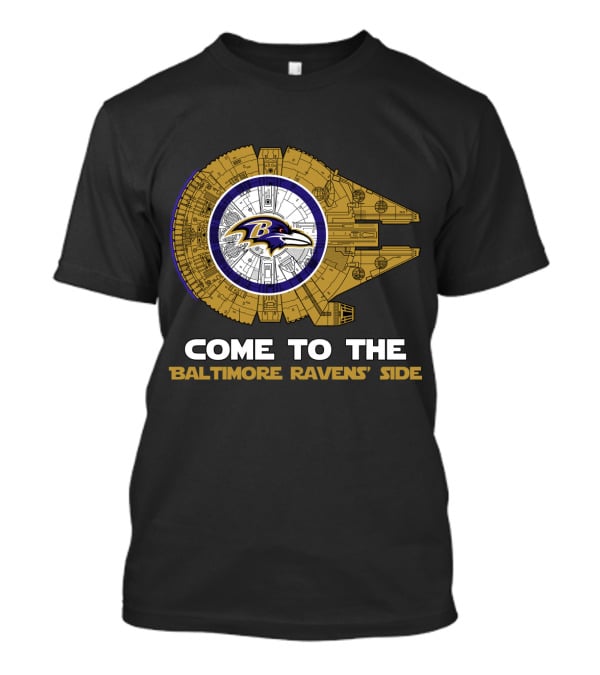 Come To The Baltimore Ravens' Side Millennium Falcon Nfl T-Shirt
