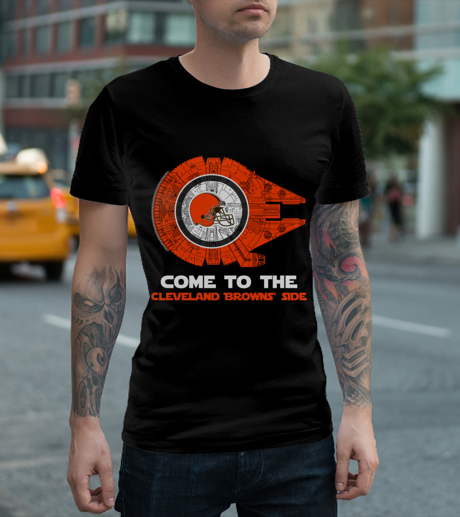 Cleveland Browns Millennium Falcon Come To The Cleveland Browns' Side T-Shirt