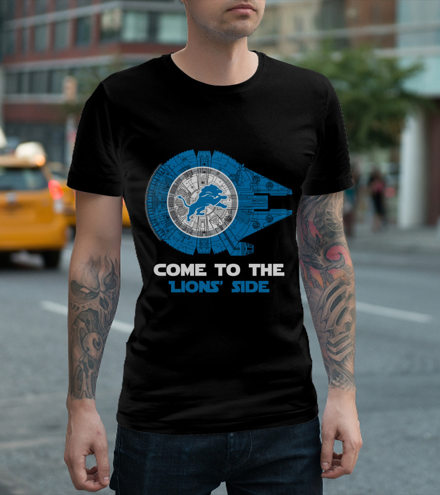 Come To The Lions' Side Detroit Millennium Falcon Nfl T-Shirt