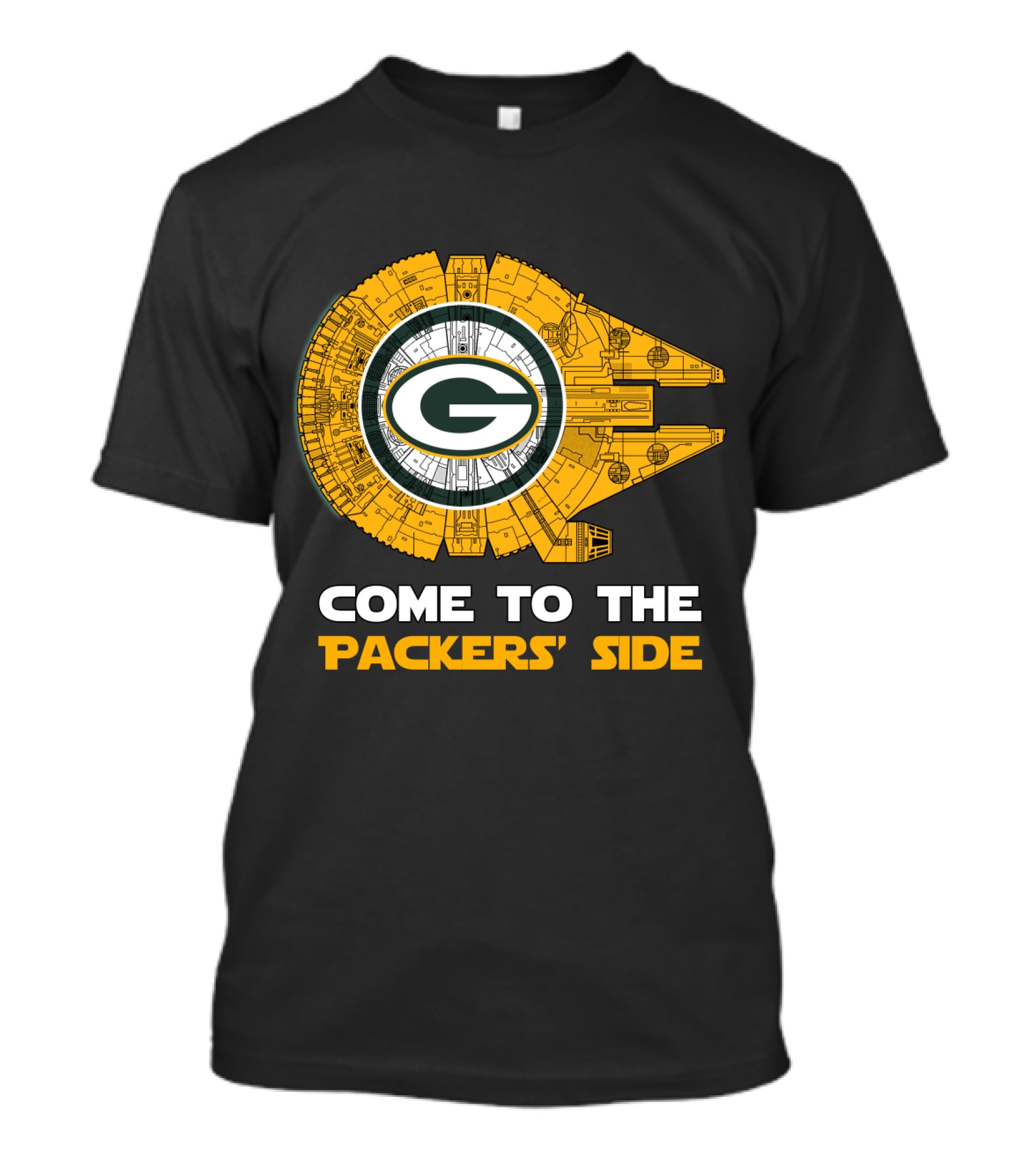 Come To The Packers' Side Millennium Falcon Green Bay Packers Nfl T-Shirt