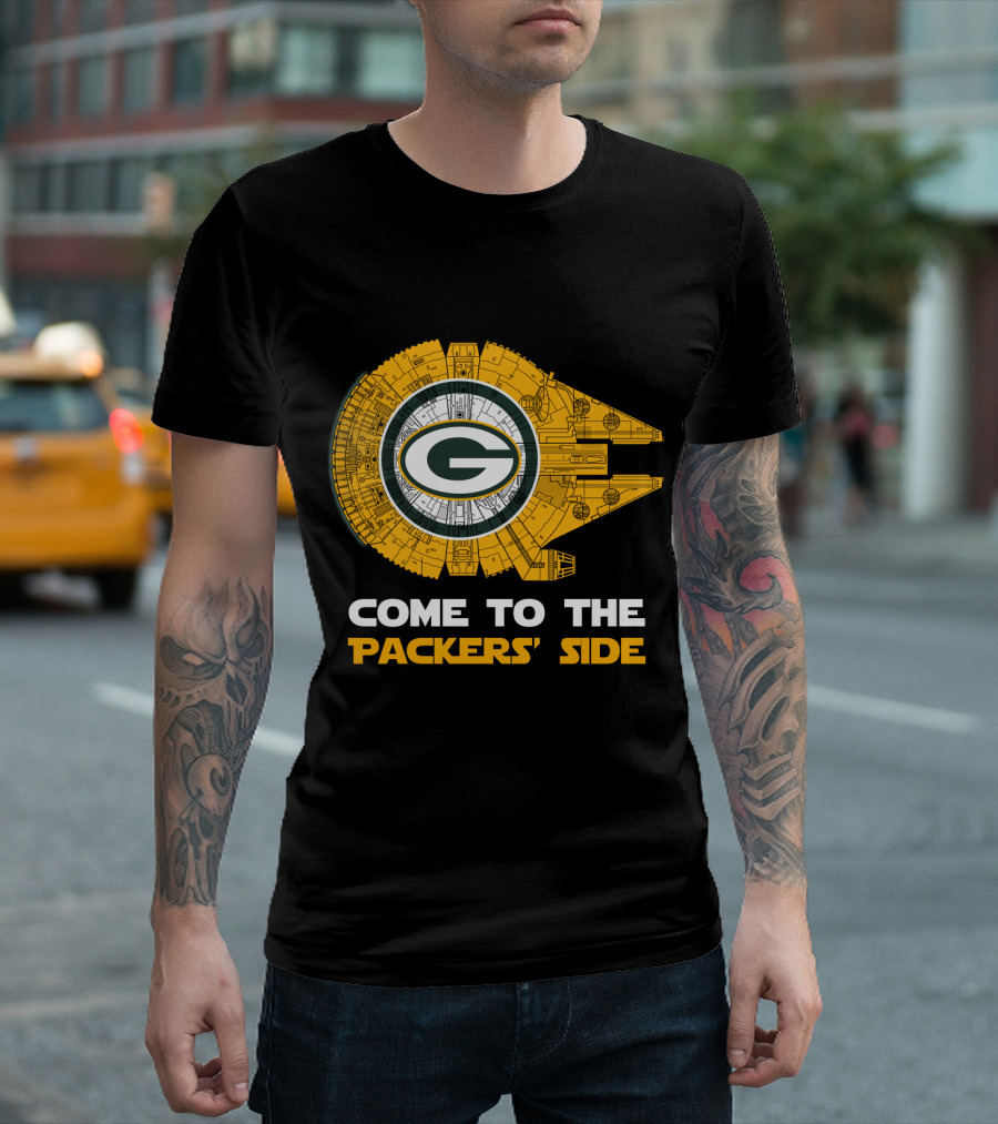 Come To The Packers' Side Millennium Falcon Green Bay Packers Nfl T-Shirt