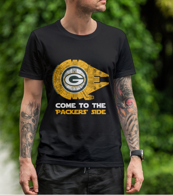 Come To The Packers' Side Millennium Falcon Green Bay Packers Nfl T-Shirt
