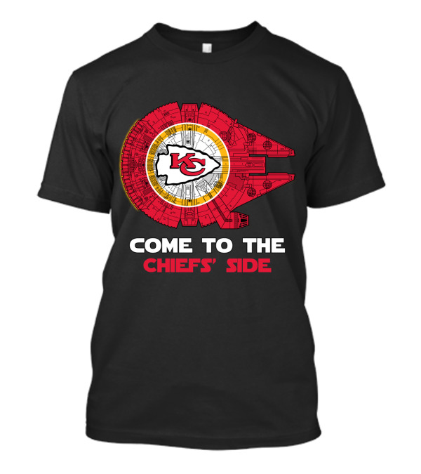 Come To The Chiefs' Side Kansas City Chiefs Millennium Falcon Nfl T-Shirt