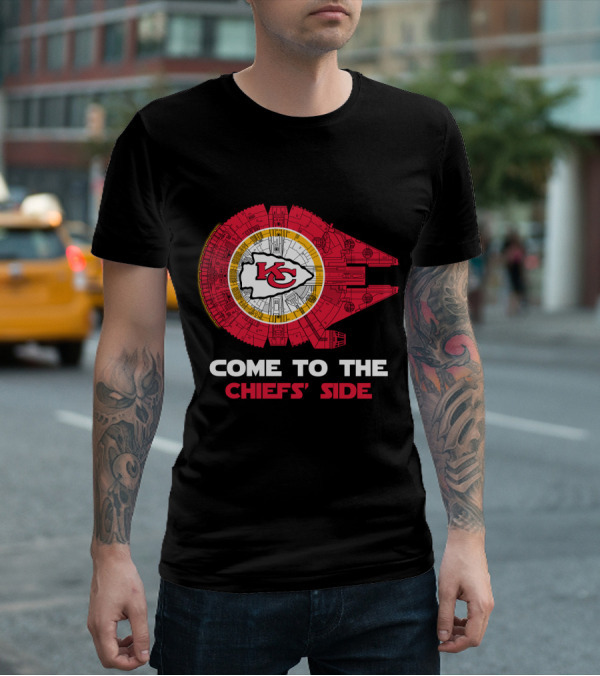 Come To The Chiefs' Side Kansas City Chiefs Millennium Falcon Nfl T-Shirt