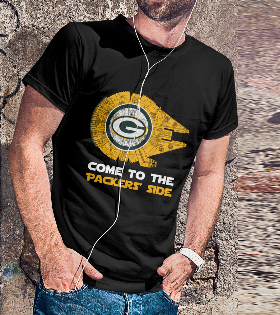 Come To The Packers' Side Green Bay Packers Millennium Falcon T-Shirt