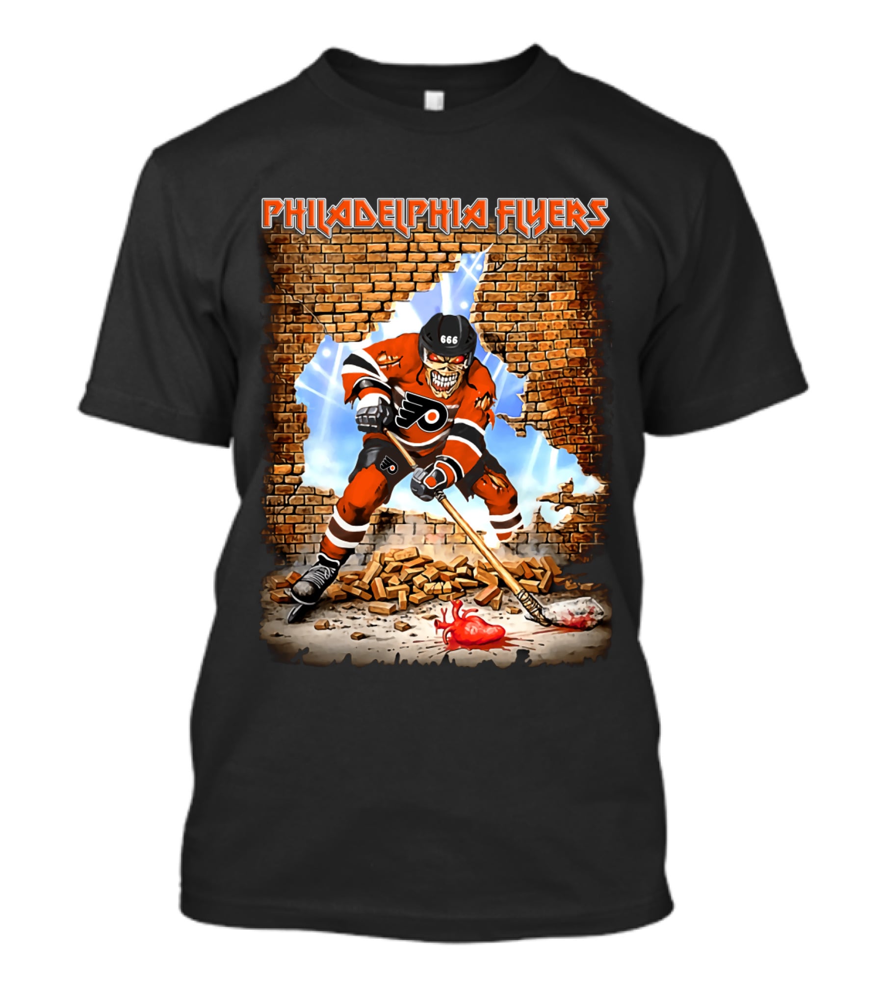 Philadelphia Flyers Eddie The Head Hockey Crossover T-Shirt