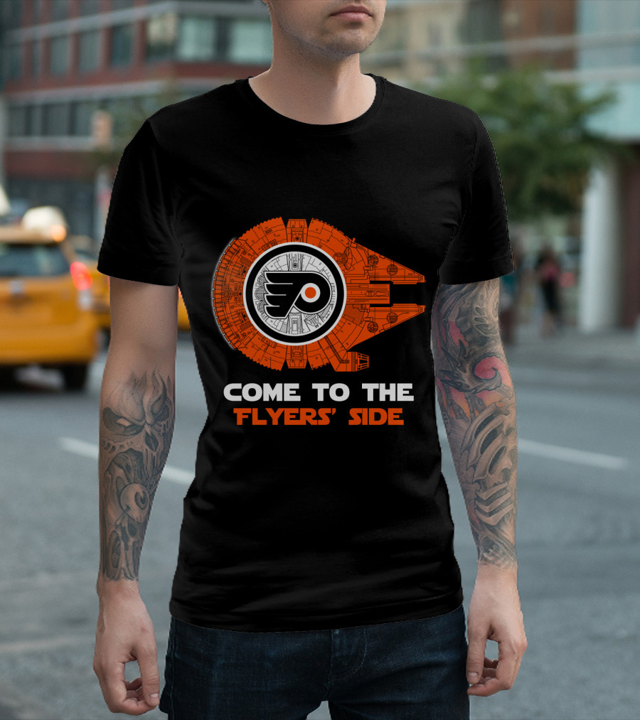 Come to the Flyers' Side Philadelphia Millennium Falcon T-Shirt