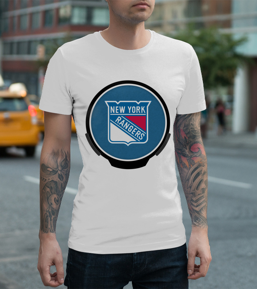 New York Rangers Power Decal Logo Shield T-Shirt