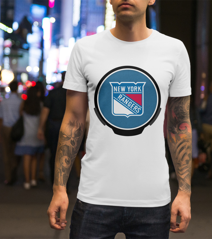 New York Rangers Power Decal Logo Shield T-Shirt