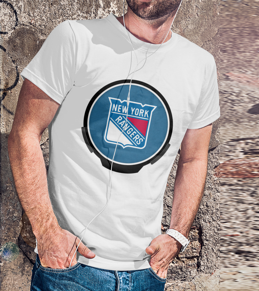 New York Rangers Power Decal Logo Shield T-Shirt