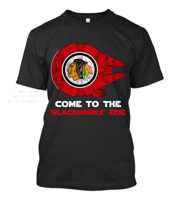 Come To The Blackhawks' Side Millennium Falcon T-Shirt
