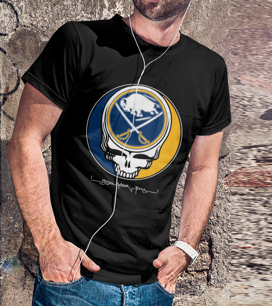 Grateful Dead Steal Your Face Buffalo Sabres Skull T-Shirt