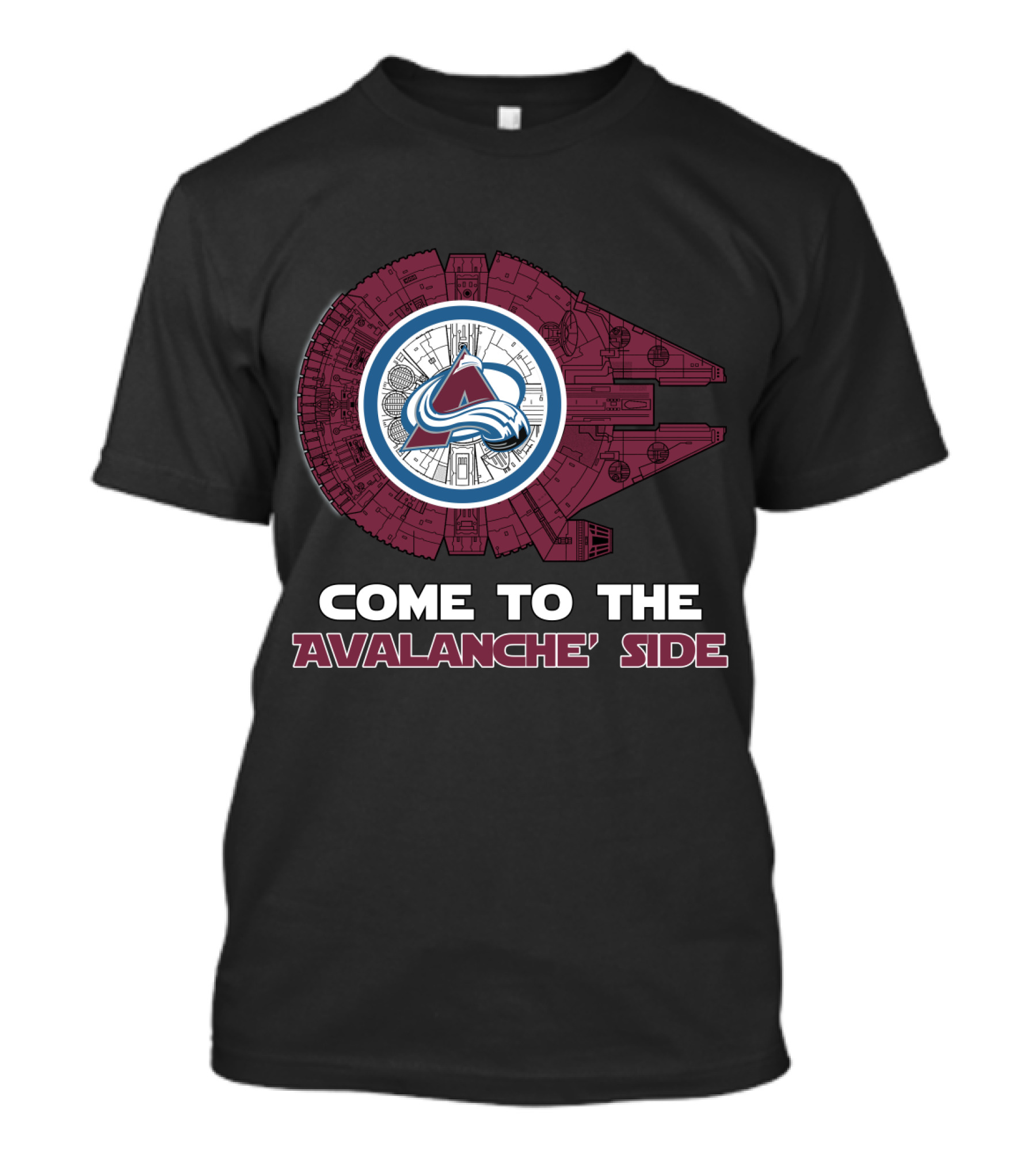Colorado Avalanche Come To The Avalanche' Side Millennium Falcon T-Shirt