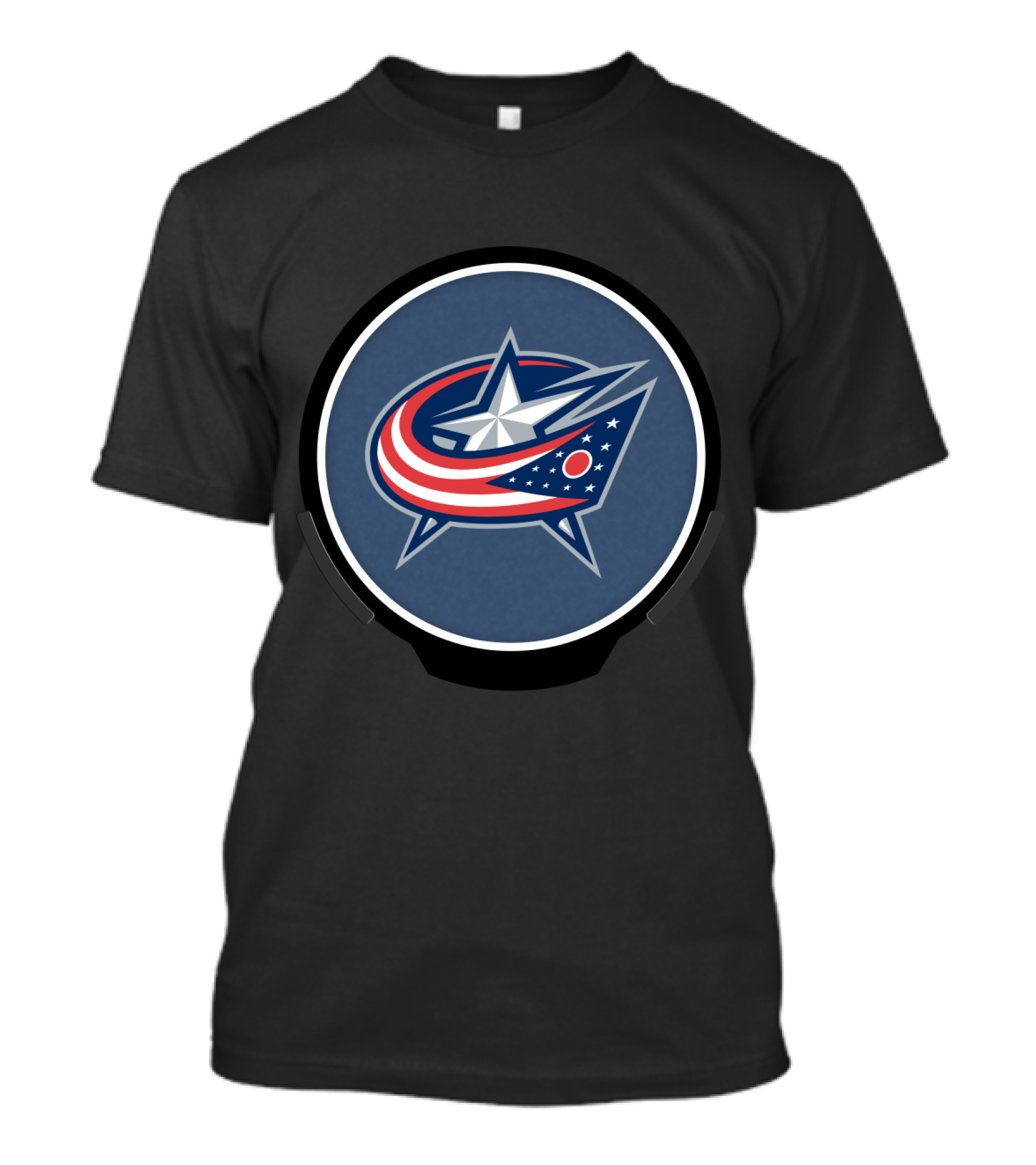 Columbus Blue Jackets Power Decal Star And Stripes T-Shirt