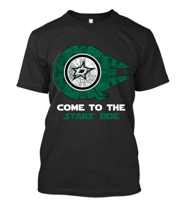 Come To The Stars' Side Dallas Stars Millennium Falcon T-Shirt