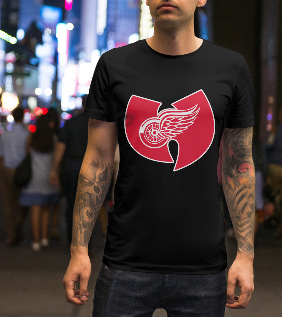Detroit Red Wings Wu-Tang Clan Logo Merge T-Shirt