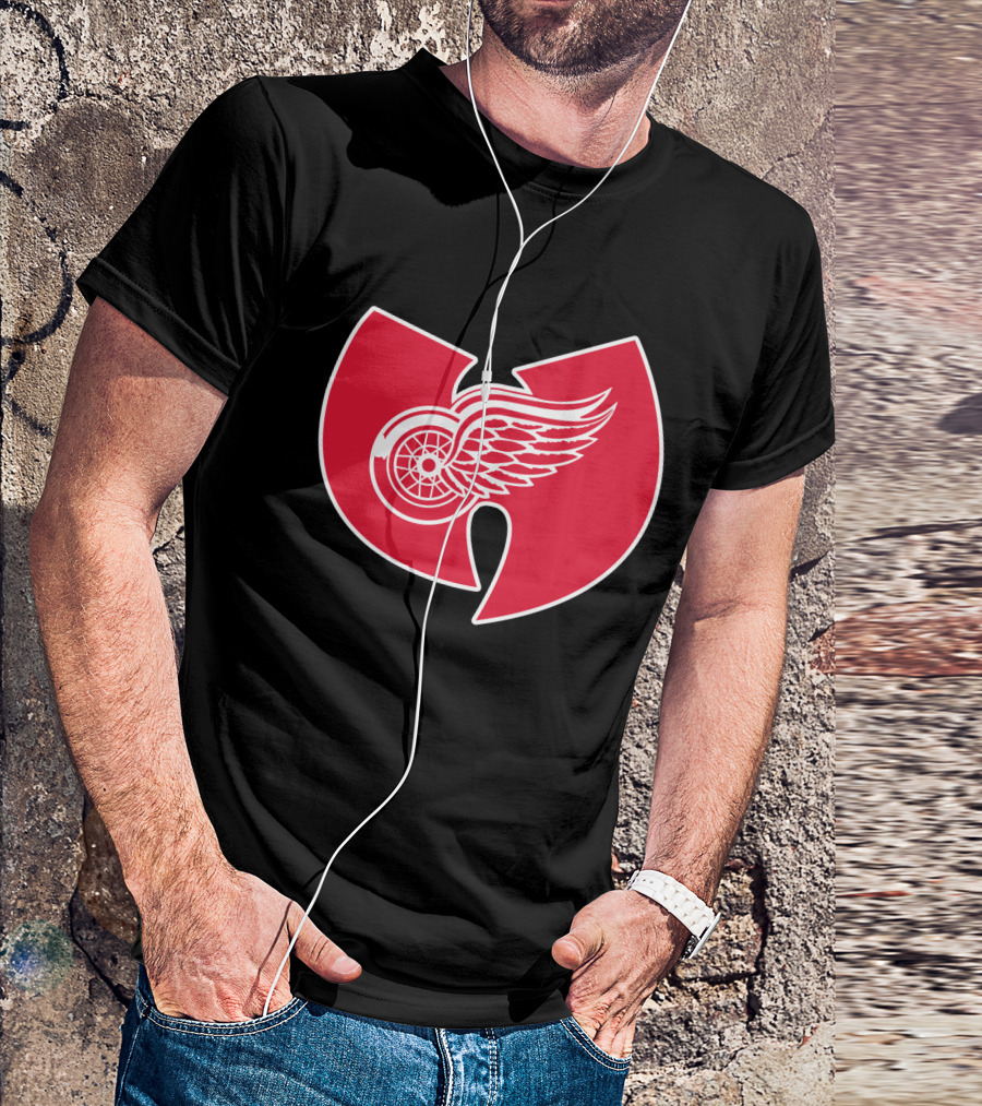 Detroit Red Wings Wu-Tang Clan Logo Merge T-Shirt