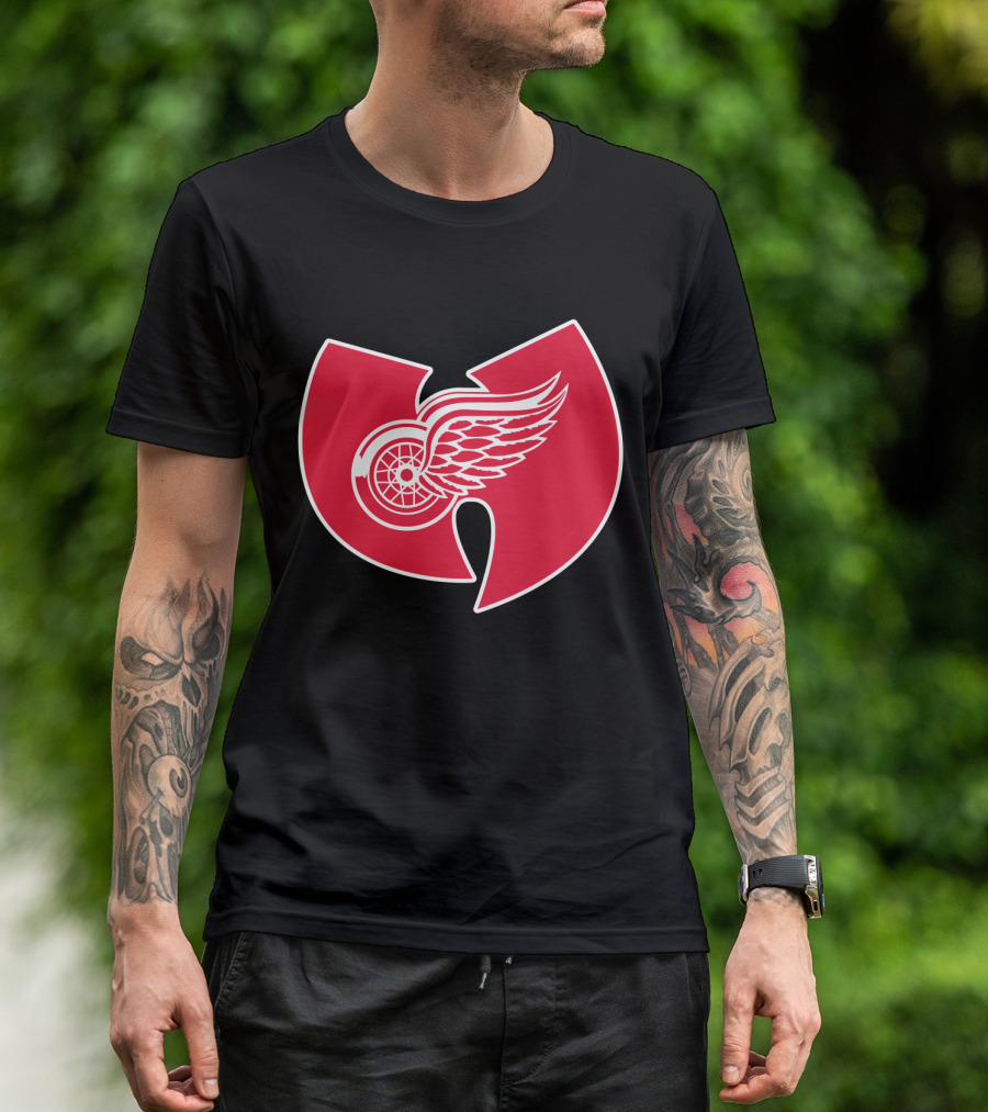 Detroit Red Wings Wu-Tang Clan Logo Merge T-Shirt