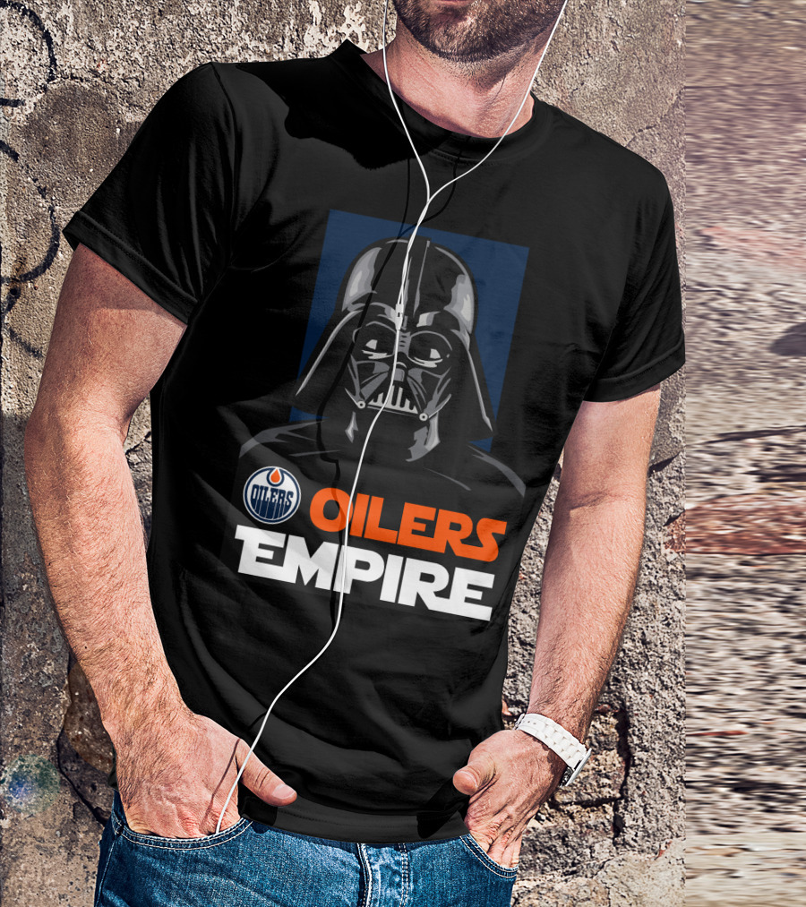 Edmonton Oilers Empire Darth Vader NHL T-Shirt