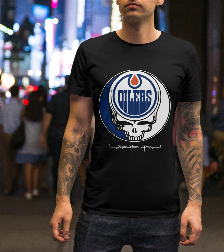 Grateful Dead Steal Your Face Edmonton Oilers T-Shirt