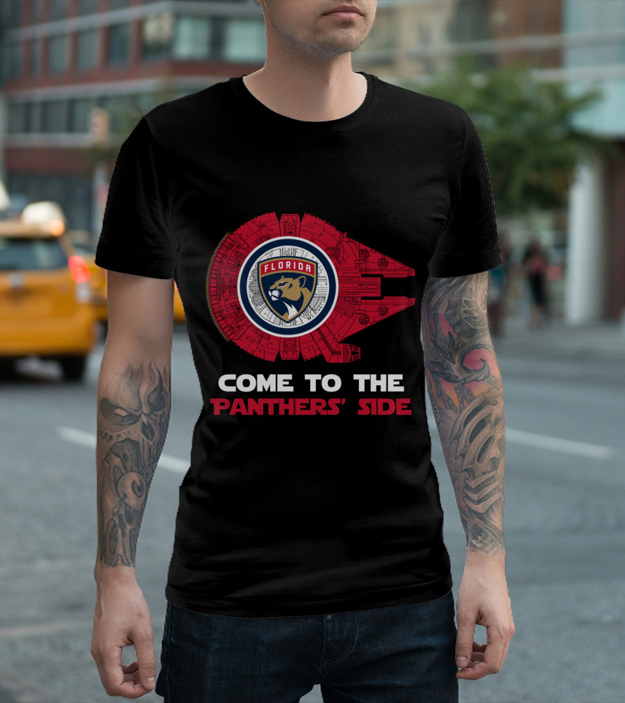 Florida Panthers Come to the Panthers' Side Millennium Falcon T-Shirt