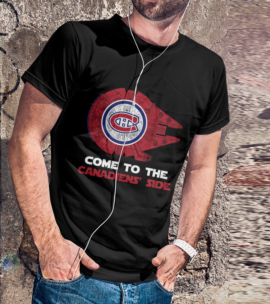 Come To The Canadiens' Side Montreal Canadiens Millennium Falcon T-Shirt
