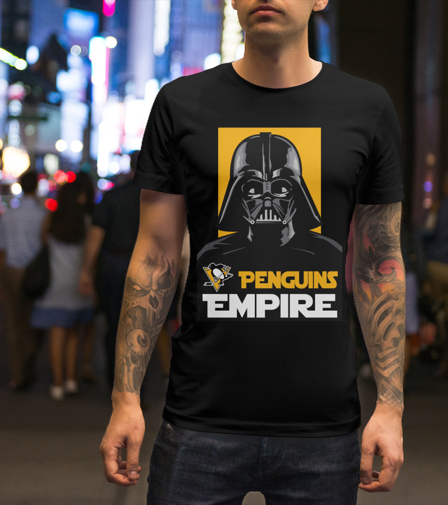 Pittsburgh Penguins Empire Darth Vader NHL Star Wars Crossover T-Shirt