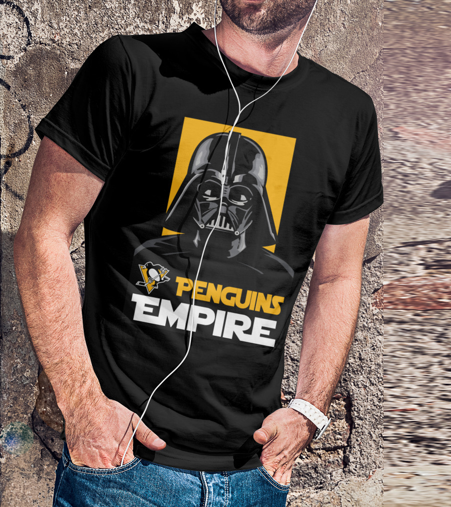 Pittsburgh Penguins Empire Darth Vader NHL Star Wars Crossover T-Shirt