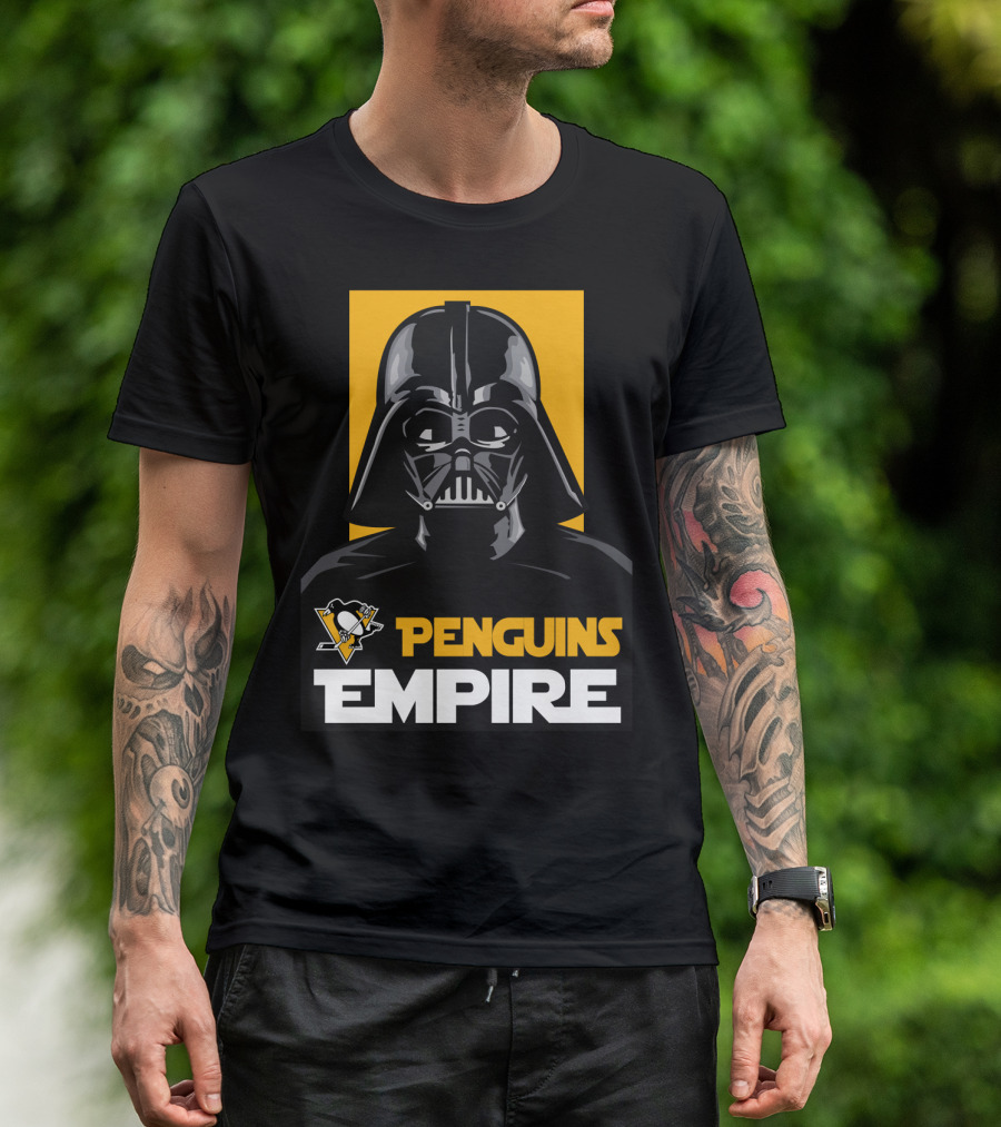 Pittsburgh Penguins Empire Darth Vader NHL Star Wars Crossover T-Shirt