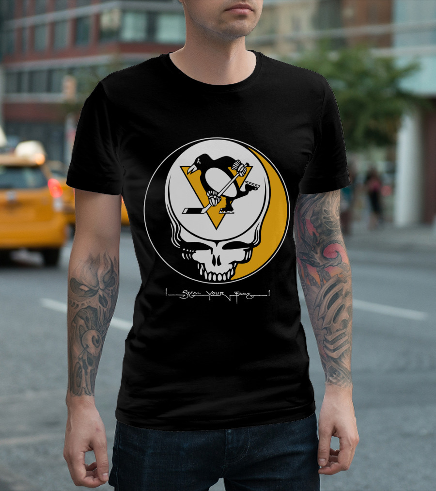 Steal Your Face Grateful Dead Pittsburgh Penguins T-Shirt