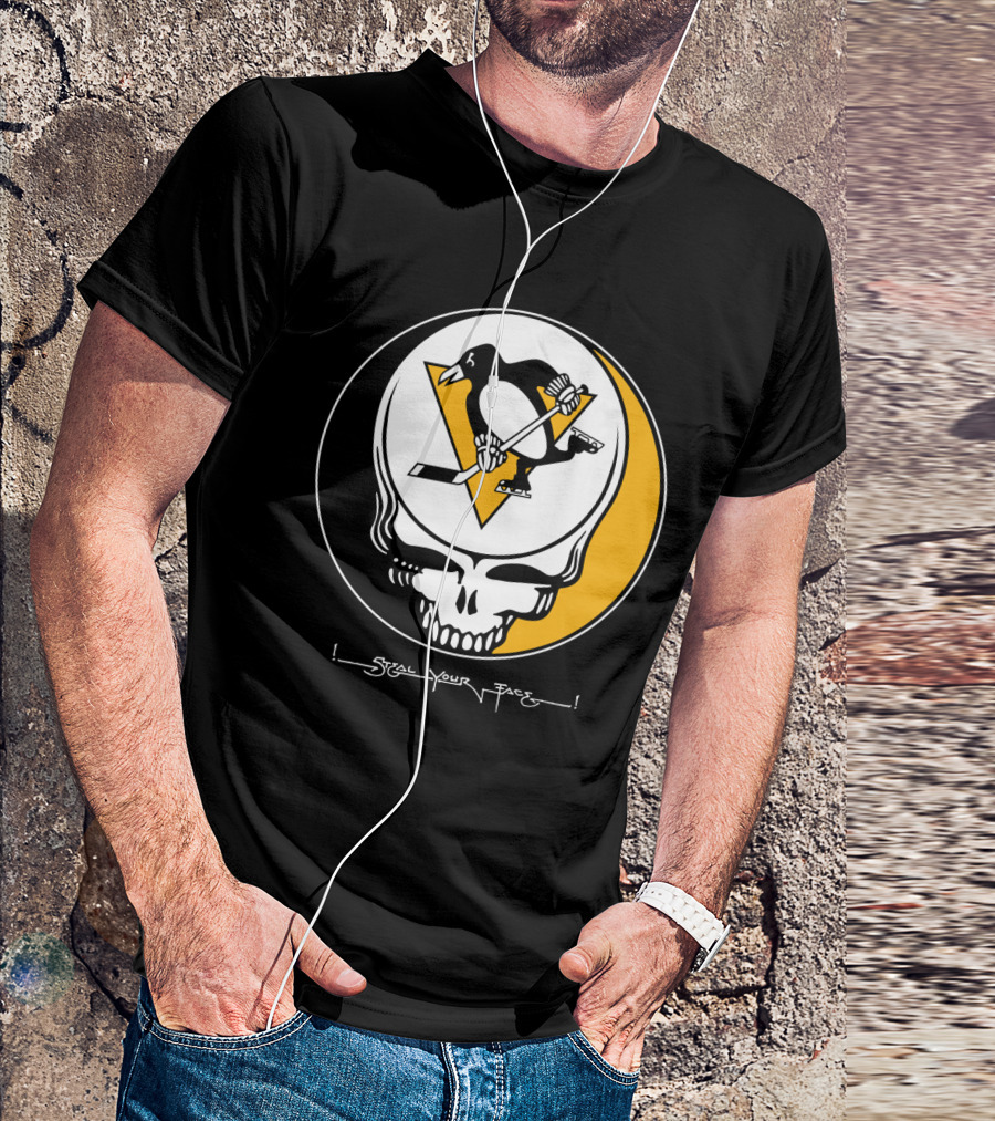 Steal Your Face Grateful Dead Pittsburgh Penguins T-Shirt