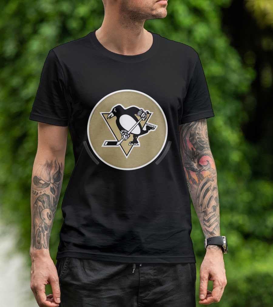 Pittsburgh Penguins Power Decal Logo Hockey Emblem T-Shirt