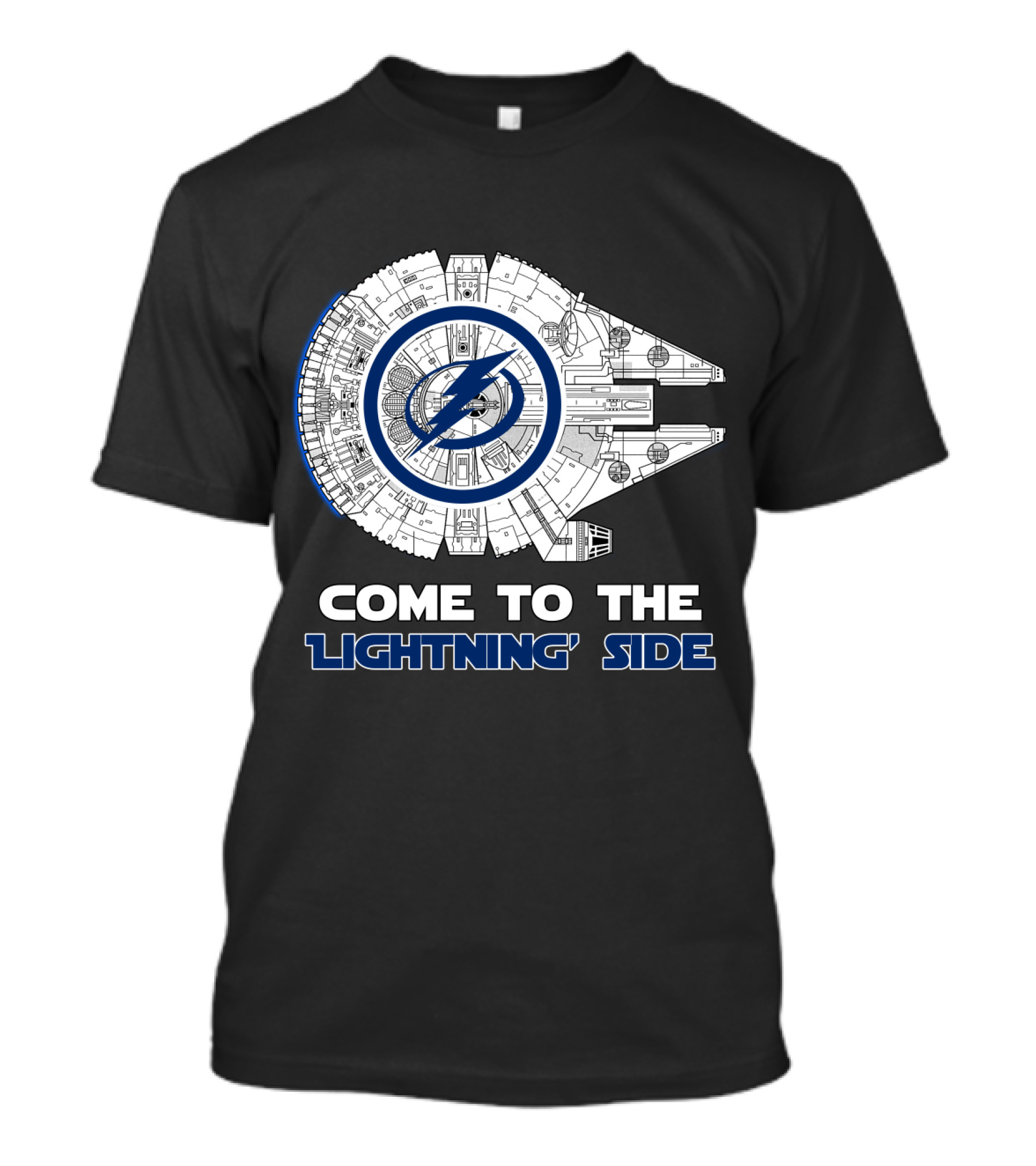 Come To The Lightning Side Tampa Bay Lightning Millennium Falcon T-Shirt
