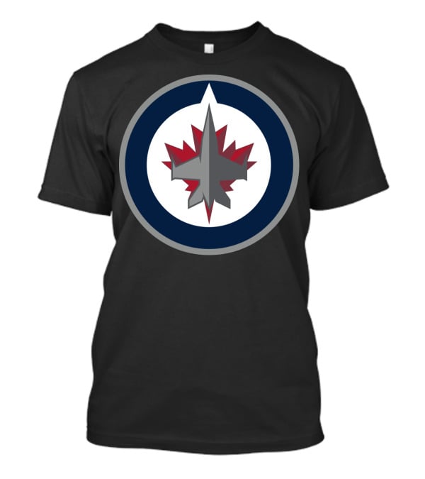 Winnipeg Jets Circle Logo With Jet And Maple Leaf T-Shirt