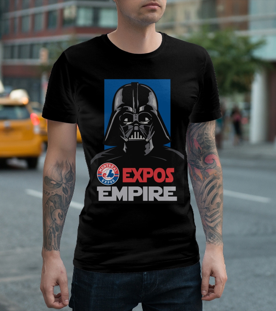 Montreal Expos Empire Darth Vader Star Wars Crossover T-Shirt